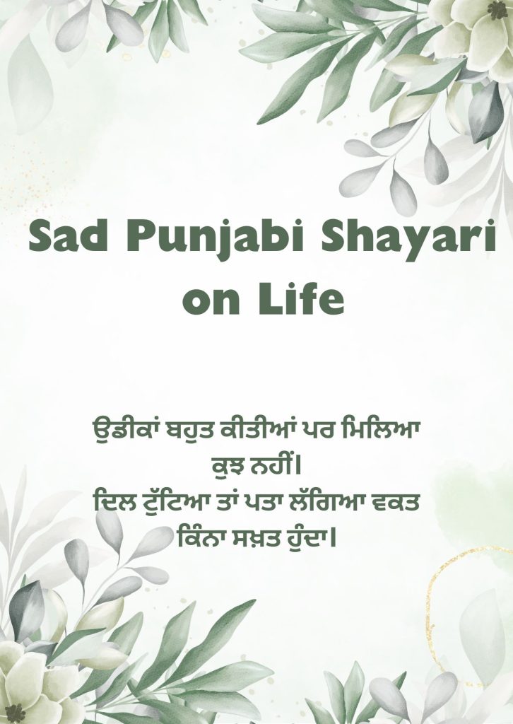 Sad Punjabi Shayari on Life