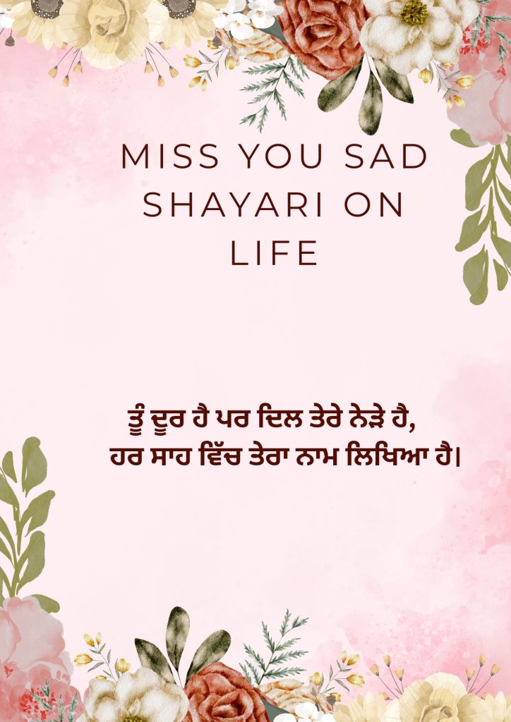 Miss You Sad Shayari on Life