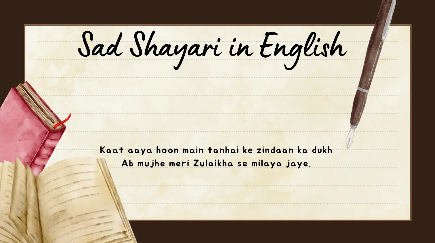 Sad Shayari in English to Share Your Pain
