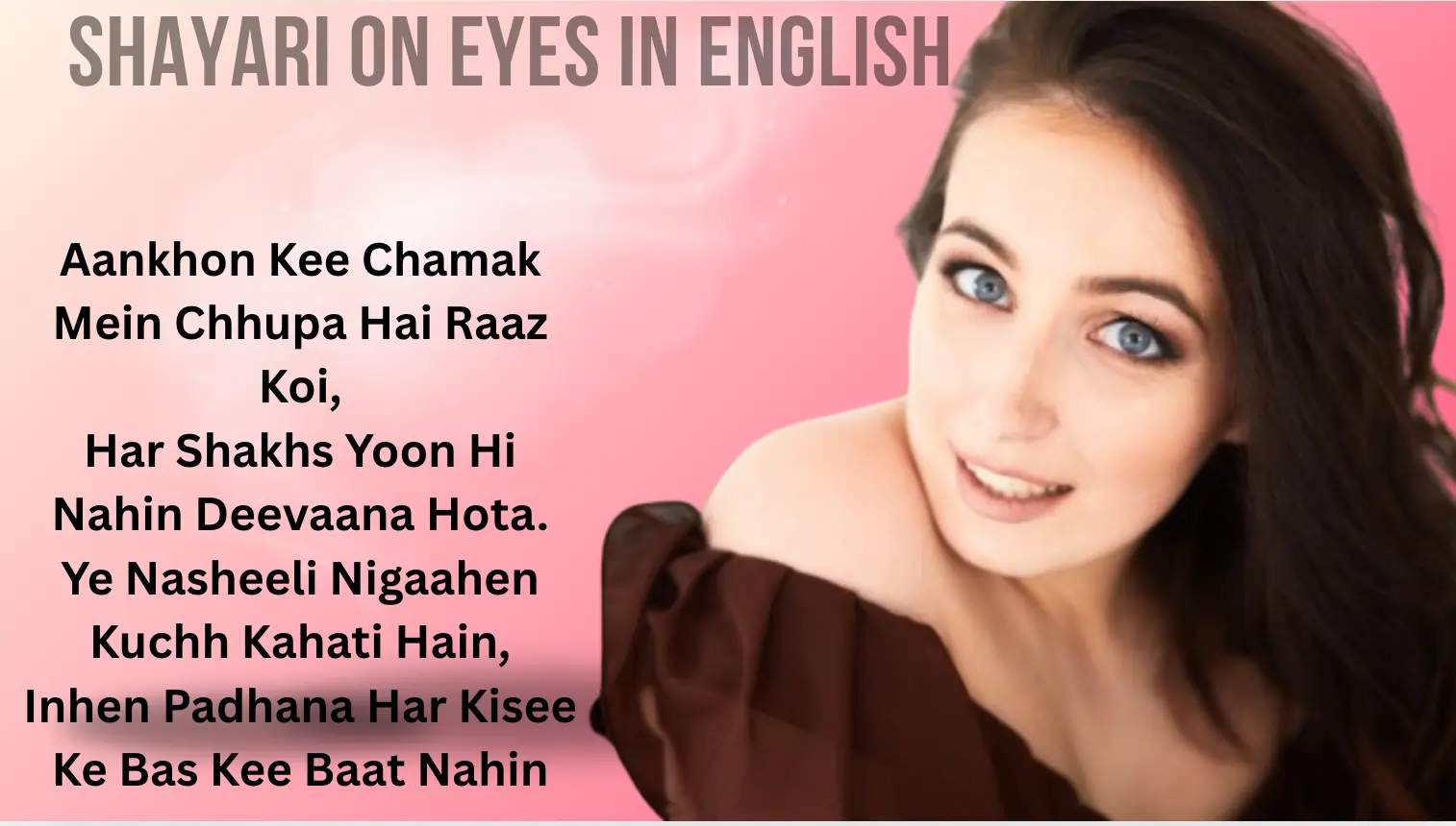 Best 2 Line Shayari On Eyes In English
