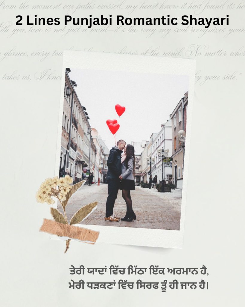 2 Lines Punjabi Romantic Shayari