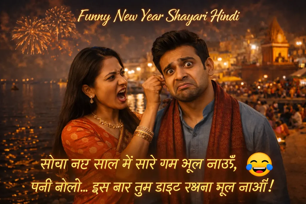 Funny New Year Shayari Hindi