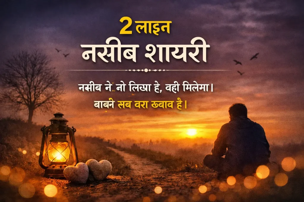 2 Line Naseeb Shayari