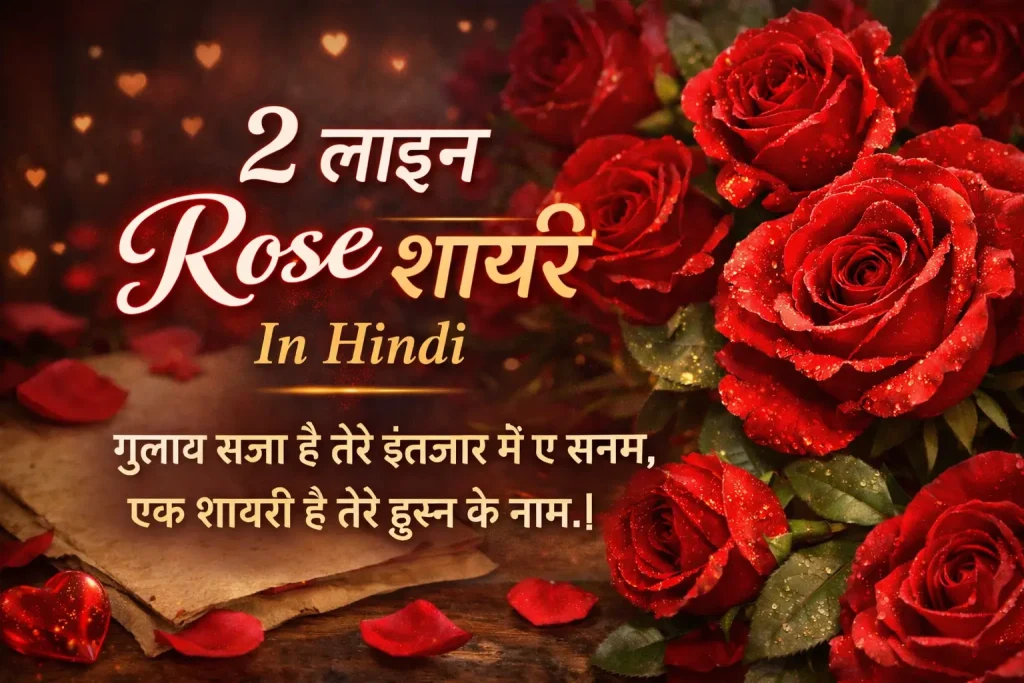 2 Line Rose Shayari In Hindi