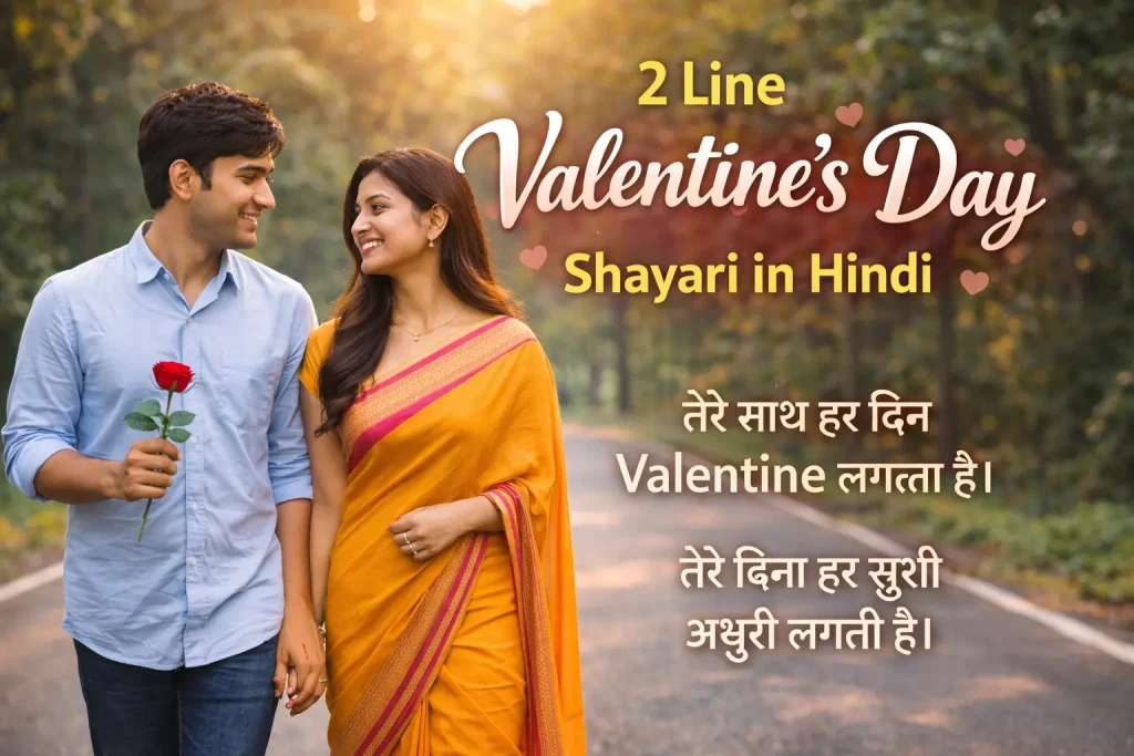 2 Line Valentine’s Day Shayari in Hindi