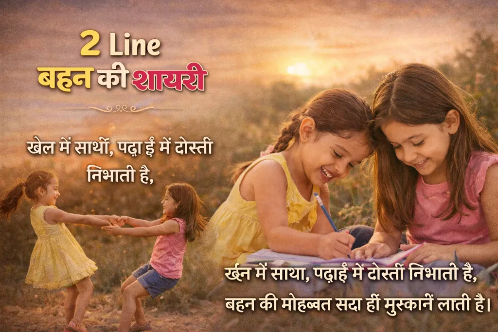 2 Line बहन की शायरी