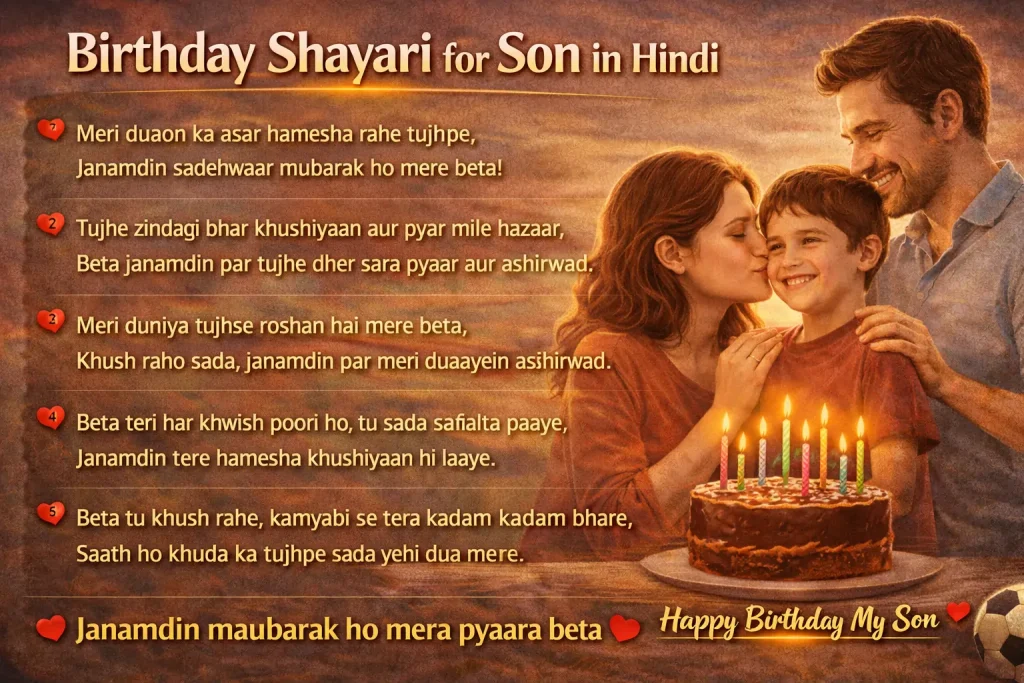 Birthday Shayari for Son in Hindi