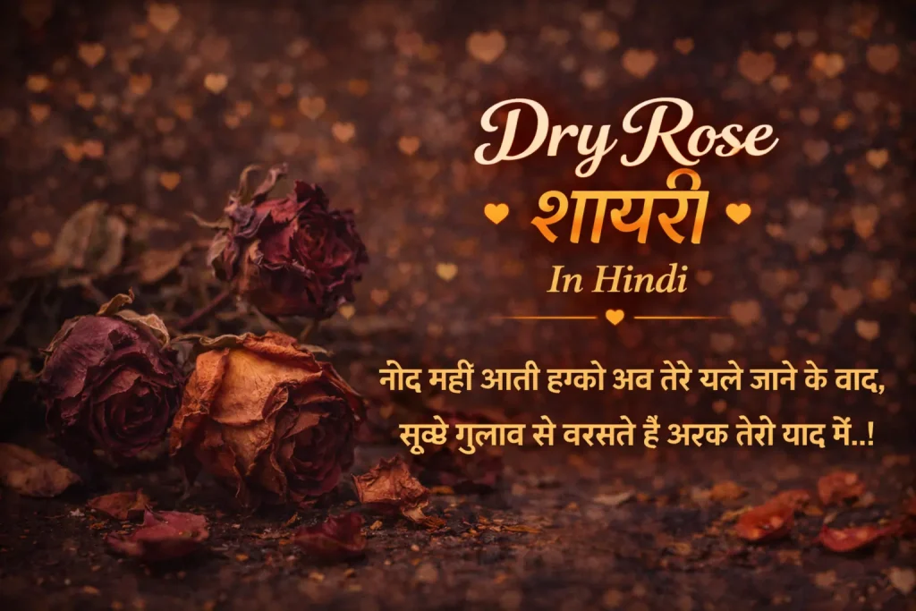 Dry Rose Shayari in Hindi
