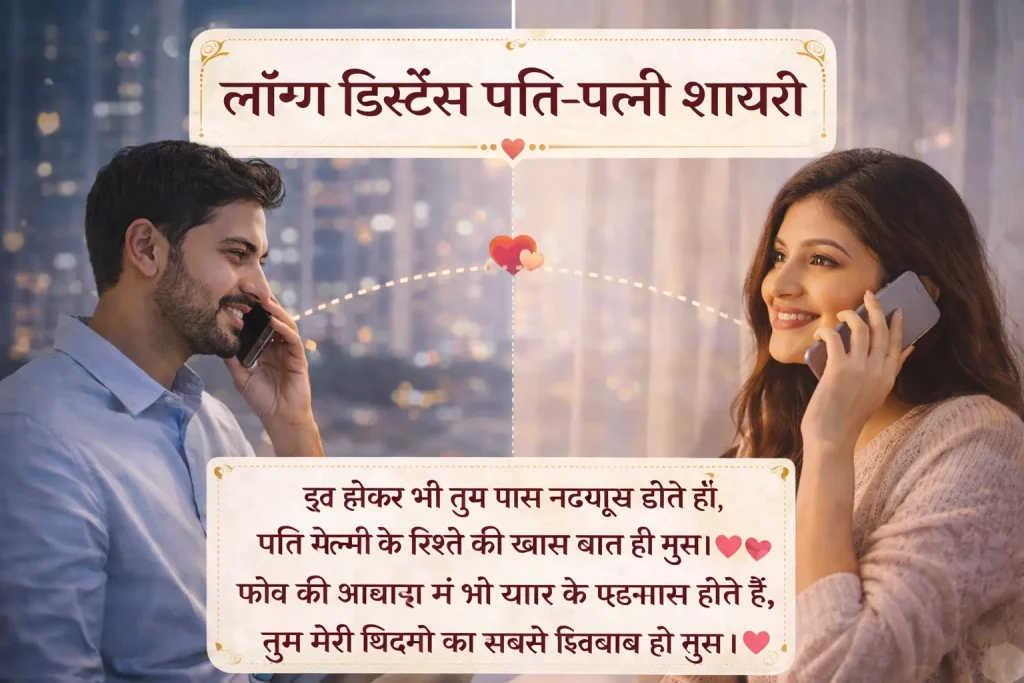 Long Distance Husband Wife Shayari