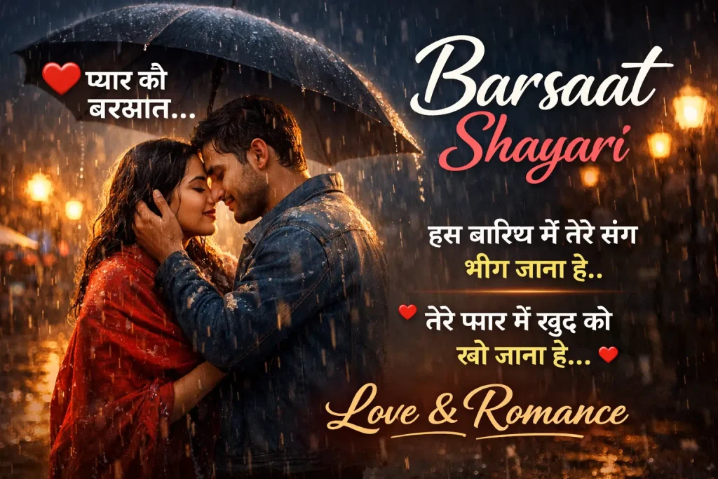 Love Barsaat Shayari for Girlfriend/Boyfriend