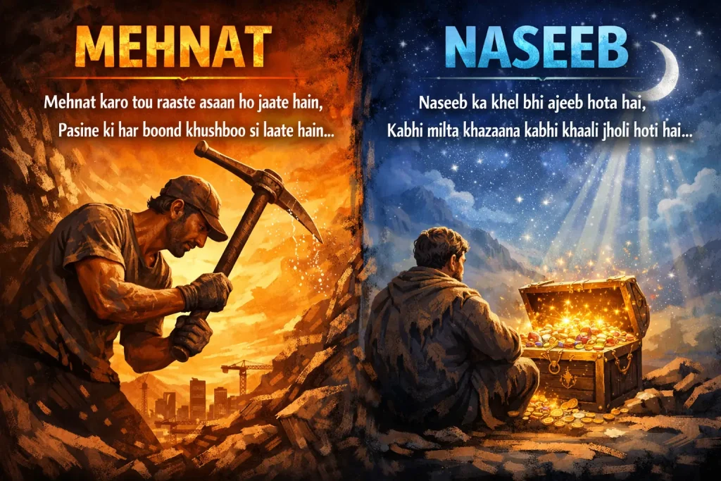 Motivational / Mehnat vs Naseeb Shayari