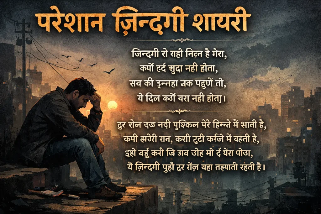 Pareshan Zindagi Shayari in Hindi