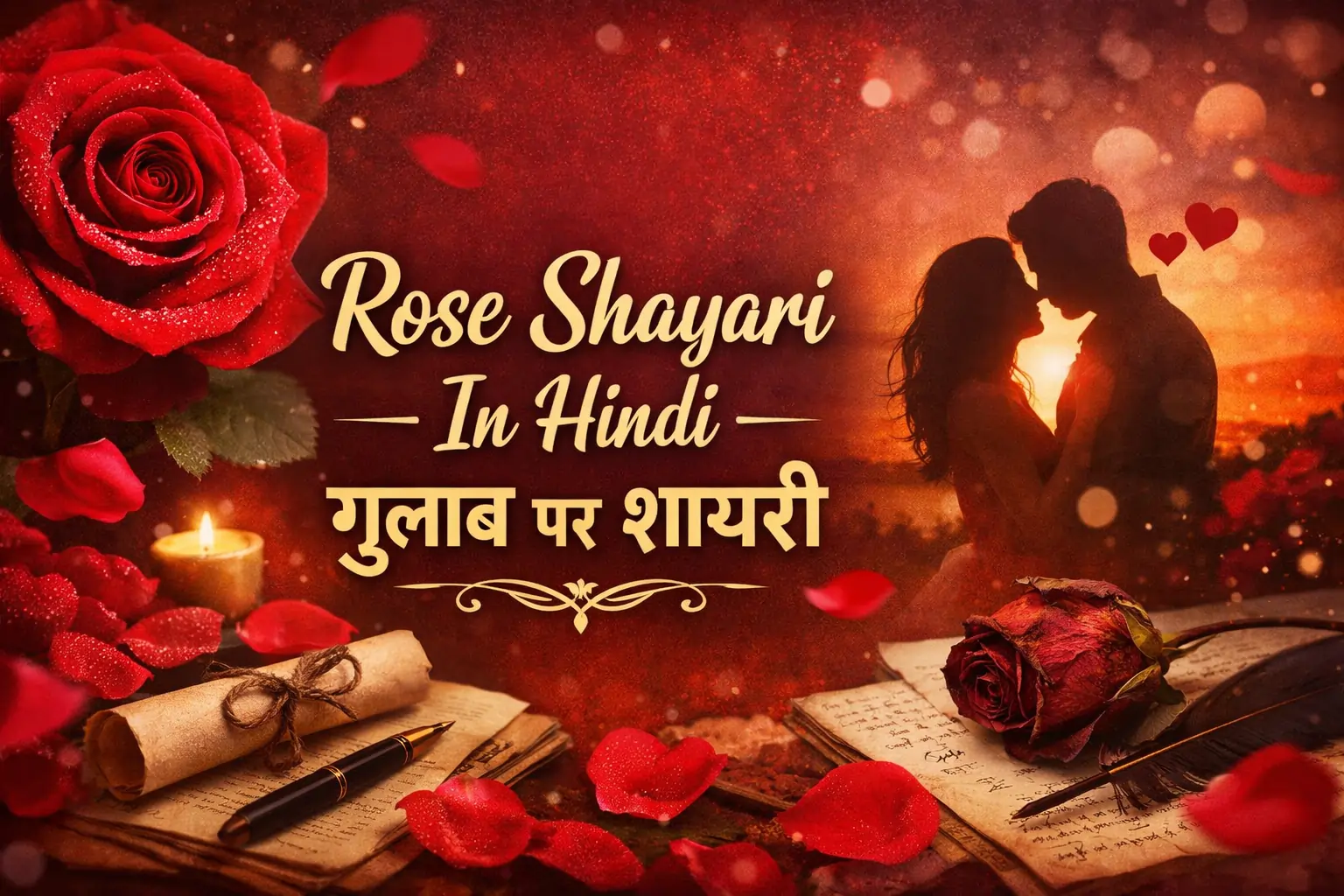  Rose Shayari In Hindi | गुलाब पर शायरी