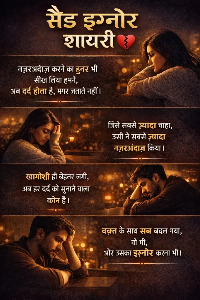 Sad Ignore Shayari in Hindi