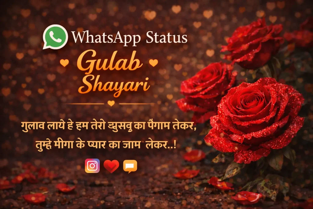 WhatsApp Status Gulab Shayari
