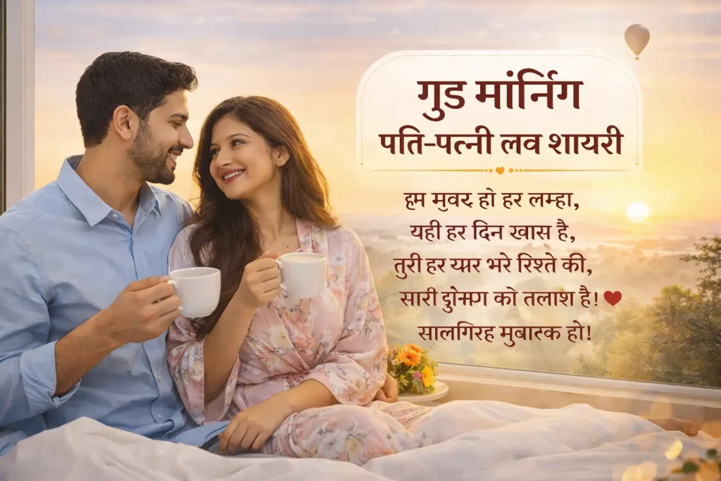 गुड मॉर्निंग पति-पत्नी लव शायरी