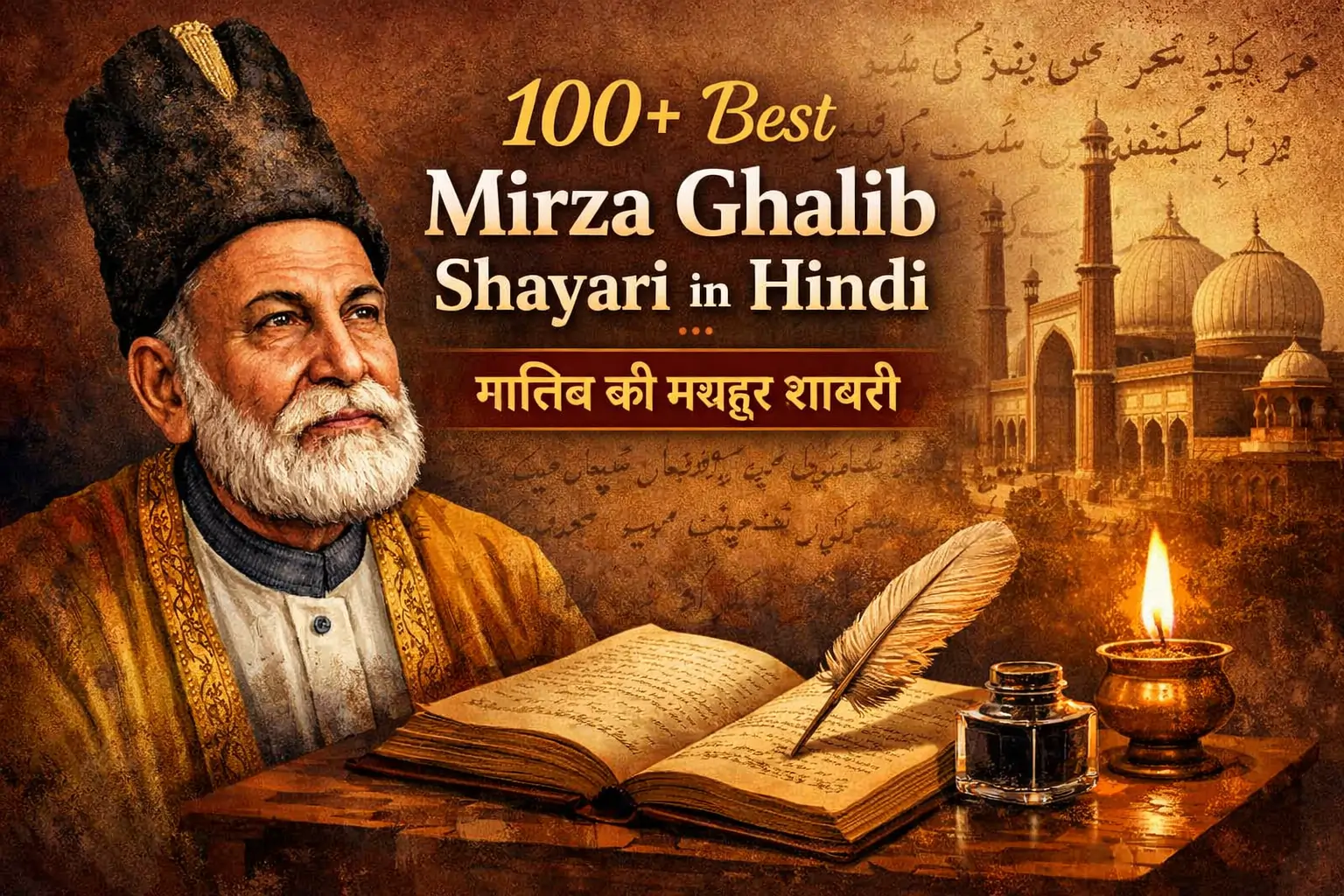 100+ Best Mirza Ghalib Shayari in Hindi | गालिब की मशहूर शायरी
