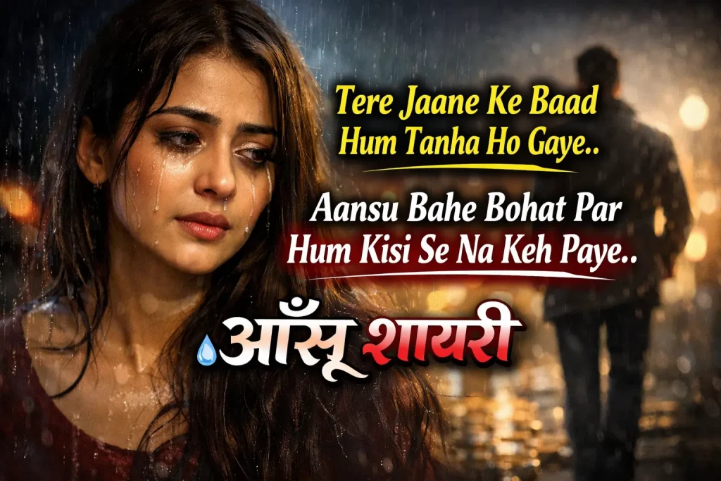 2 लाइन आंसू शायरी