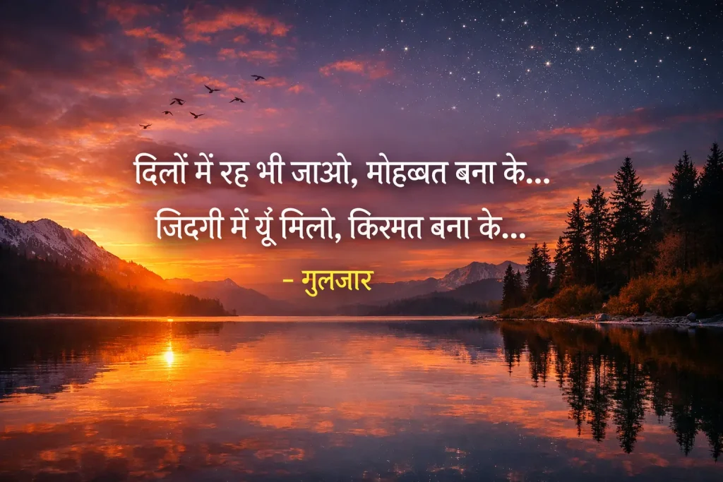 2 Line Gulzar Shayari in Hindi