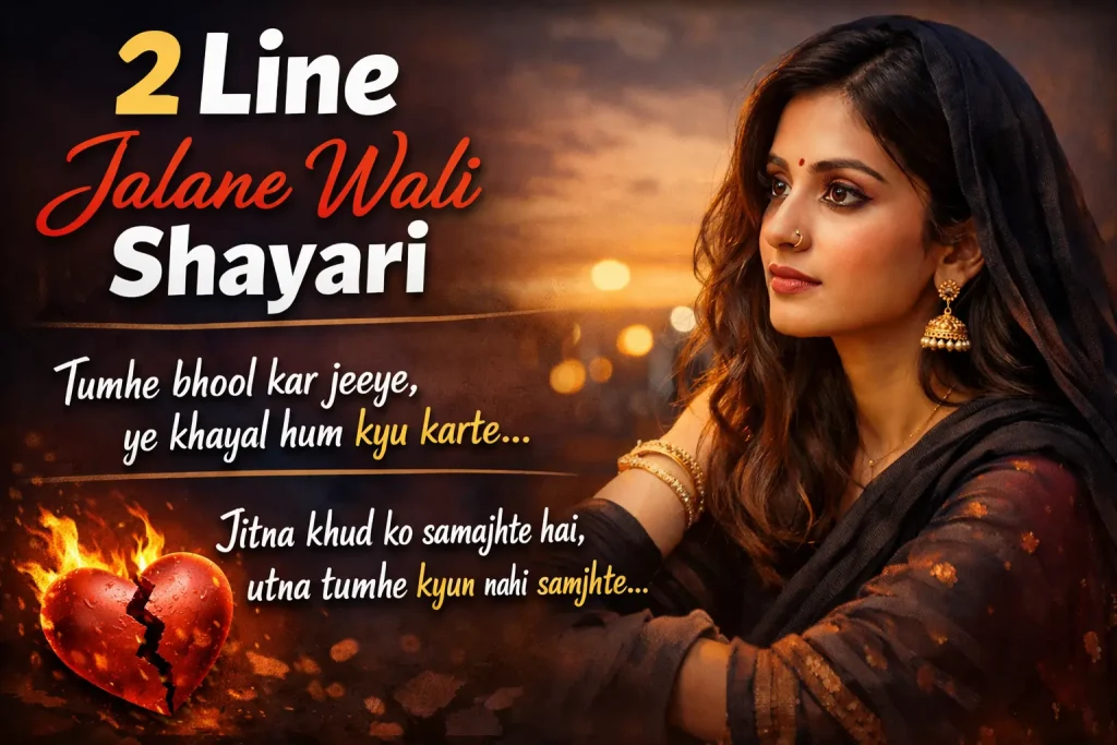2 Line Jalane Wali Shayari