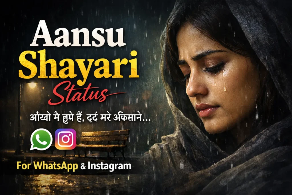 व्हाट्सएप और इंस्टाग्राम के लिए आंसू शायरी स्टेटस