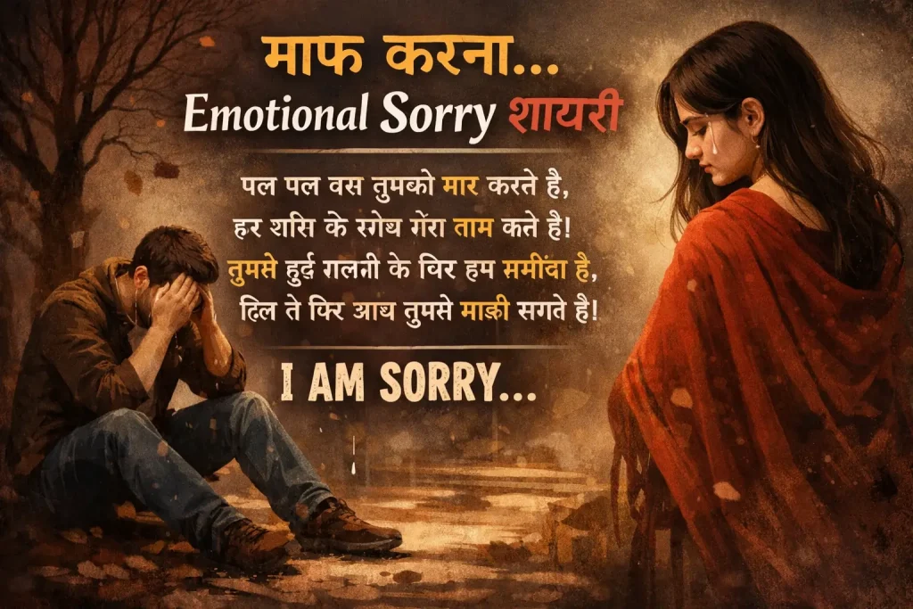 Emotional Sorry Shayari in Hindi