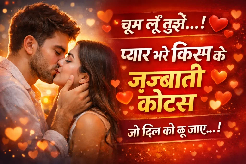 Heart Touching Kiss Quotes in Hindi