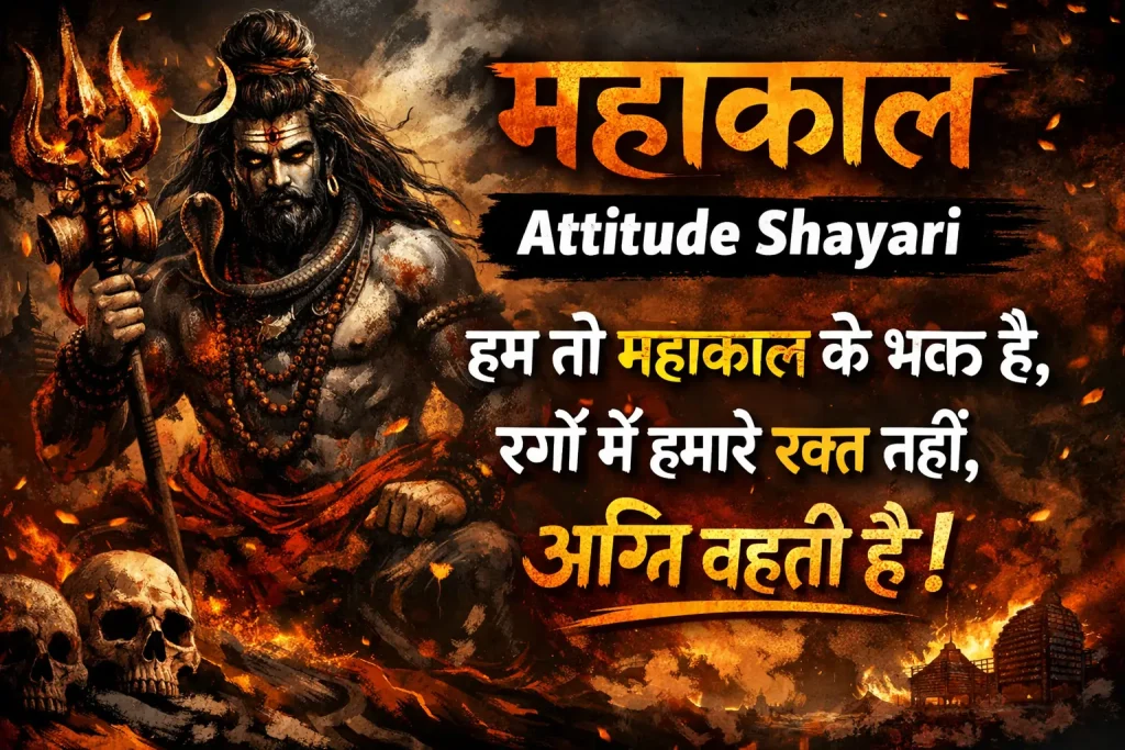 Mahakal Attitude Shayari in Hindi