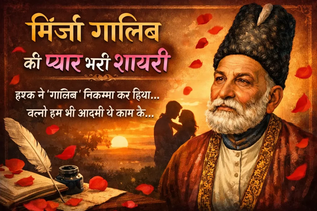 Mirza Ghalib Love Shayari in Hindi