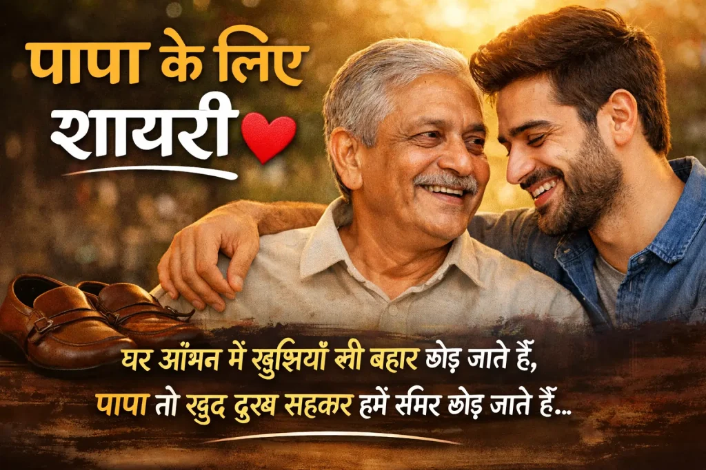 Papa Ke Liye 2 Line Shayari