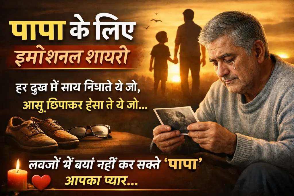 Papa Ke Liye Emotional Shayari in Hindi