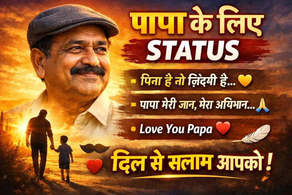 Papa Ke Liye Status in Hindi
