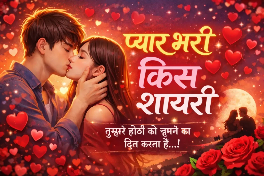 Pyar Bhari Kiss Shayari for Girlfriend