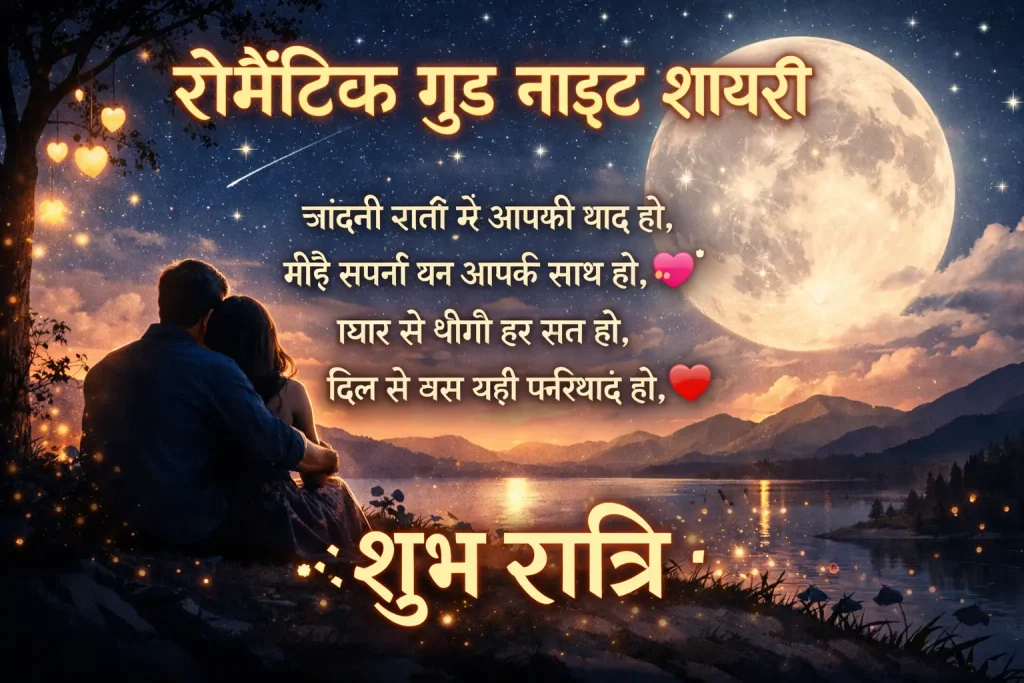 Romantic Good Night Shayari in Hindi