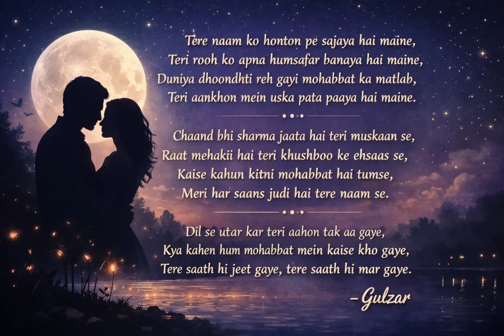 Romantic Gulzar shayari