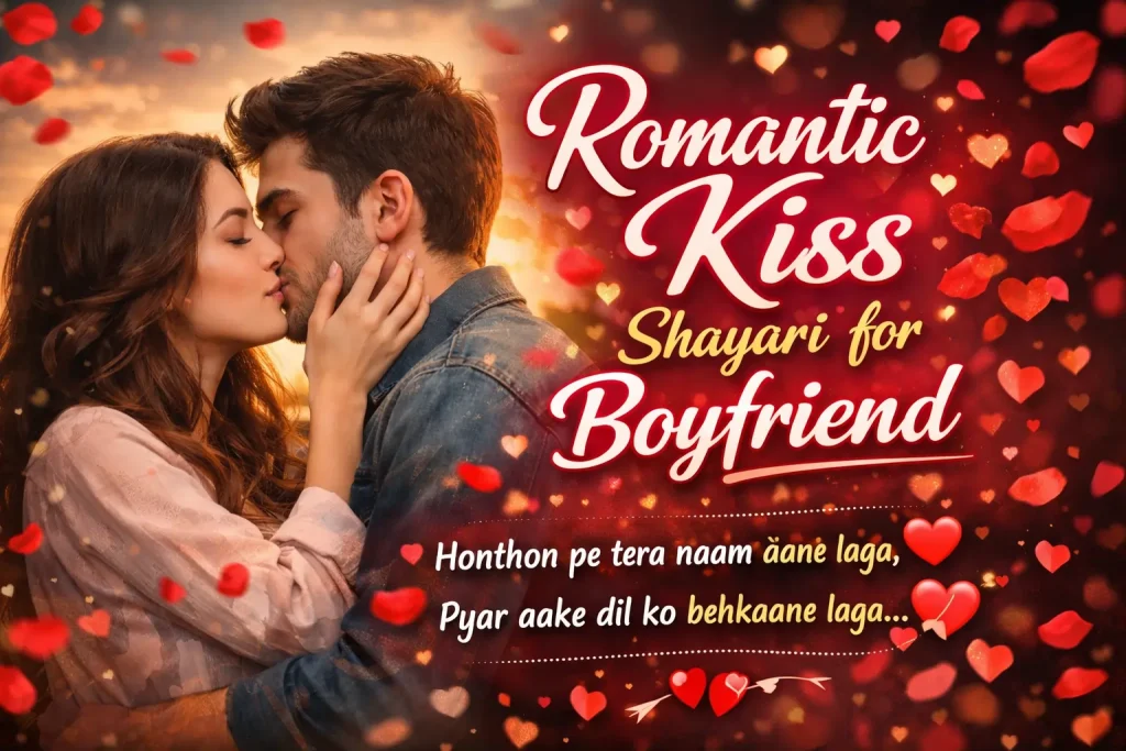 Romantic Kiss Shayari for Boyfriend