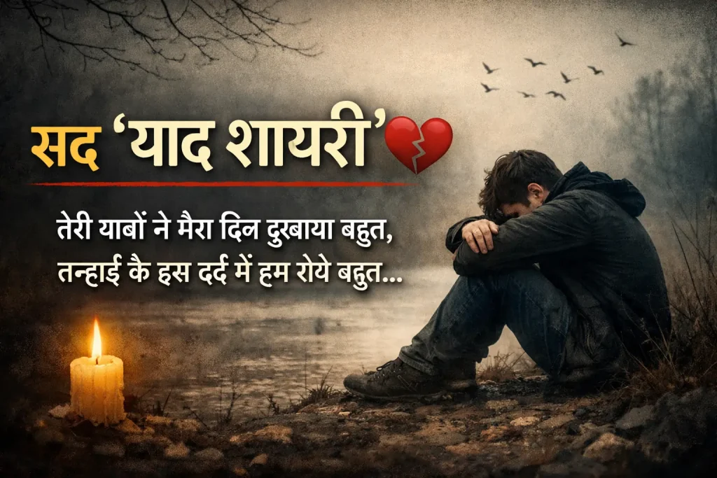 हिंदी में सैड याद शायरी