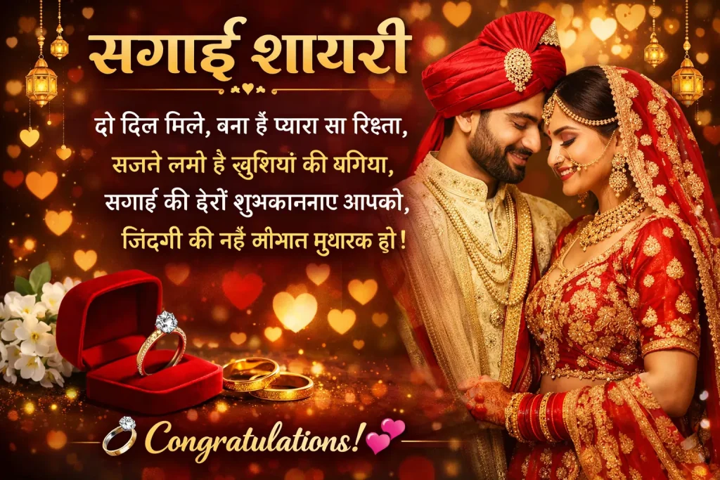 सगाई शायरी (हिंदी में)