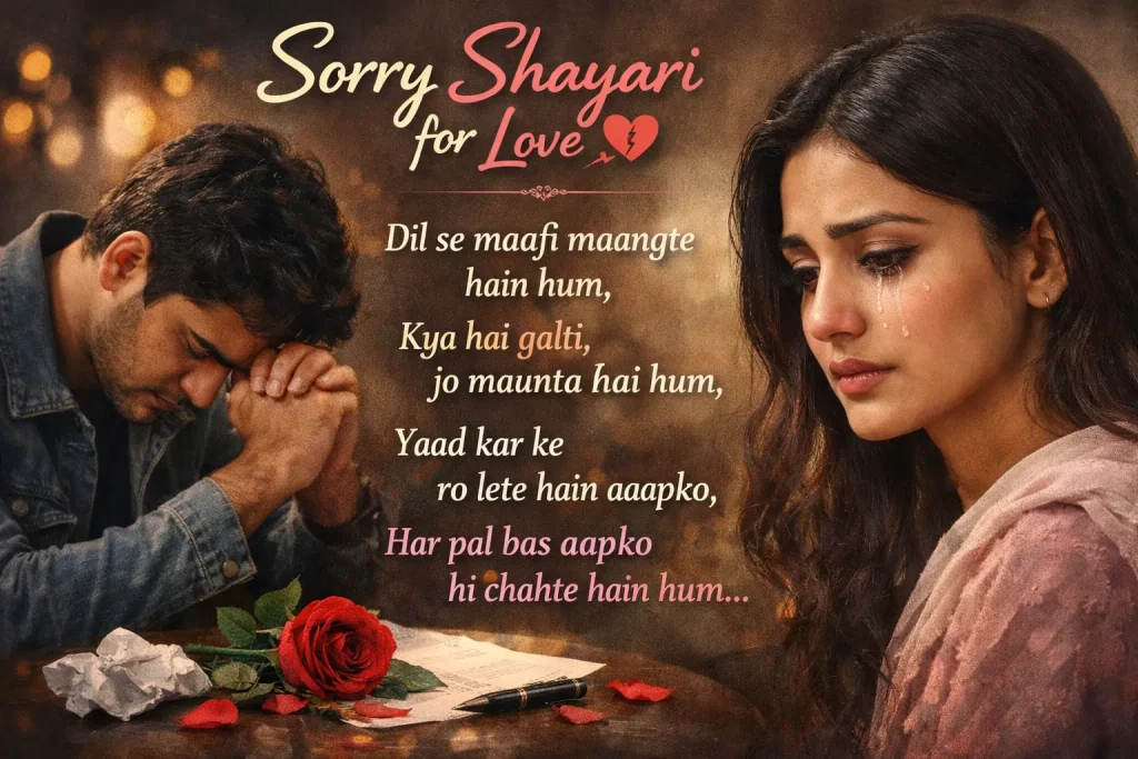 Sorry Shayari for Love