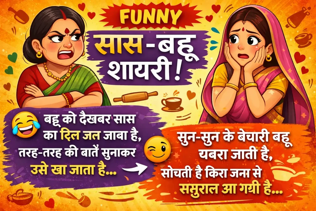 Funny Saas Bahu Shayari in Hindi