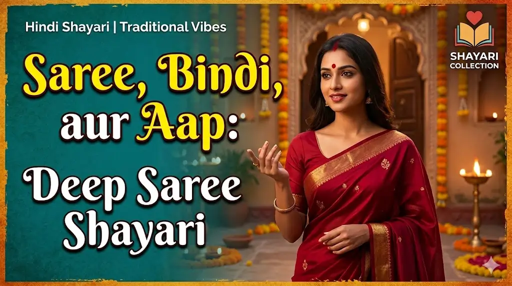 Saree, Bindi, aur Aap: Deep Saree Shayari in Hindi