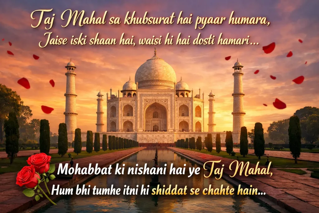Taj Mahal Shayari for WhatsApp Status