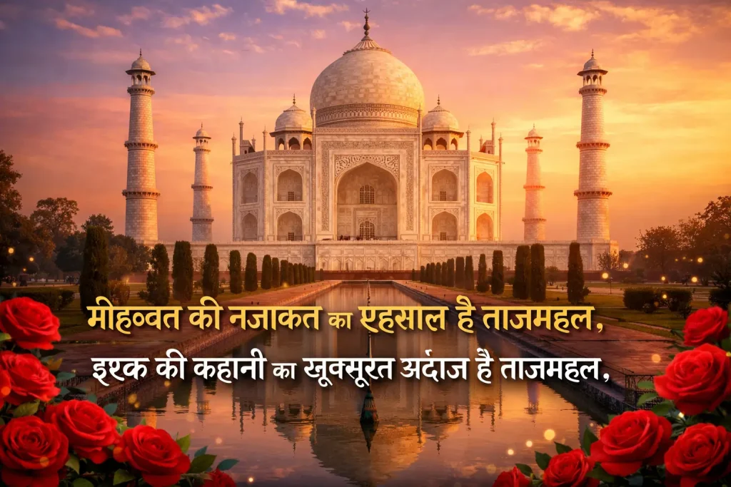 ताजमहल की शायरी (दो पंक्तियों में)