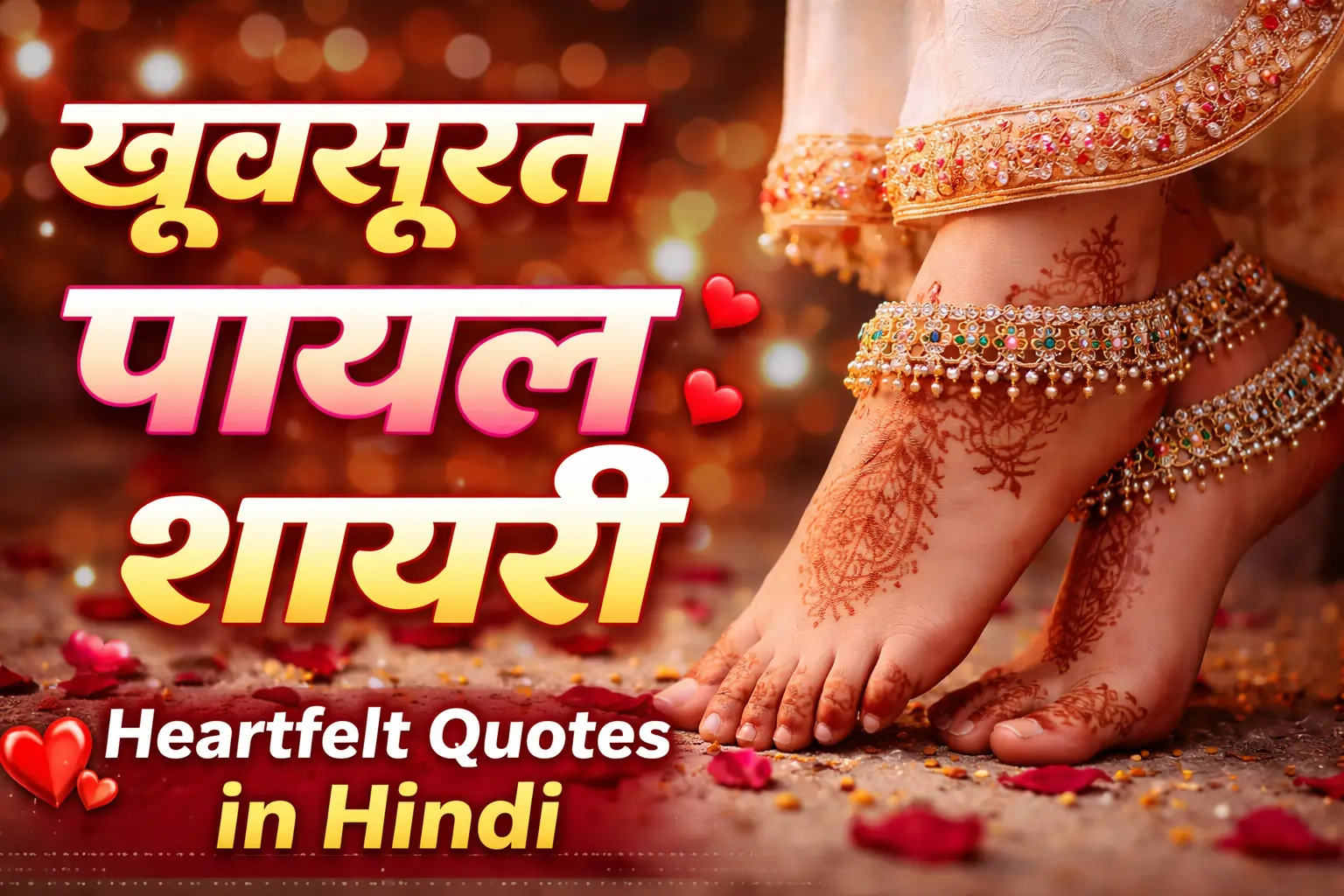 Beautiful Payal Shayari in Hindi: Heartfelt Quotes for Lovers in Hindi