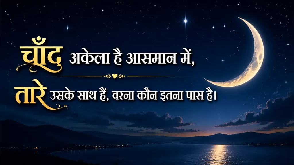 Best 2 Line Chaand Aur Sitare Shayari