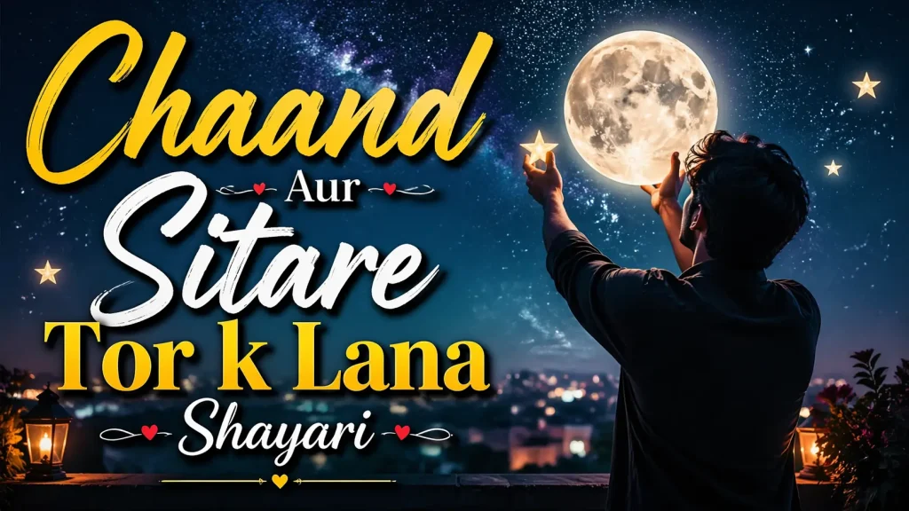 Chaand Aur Sitare Tor k Lana Shayari