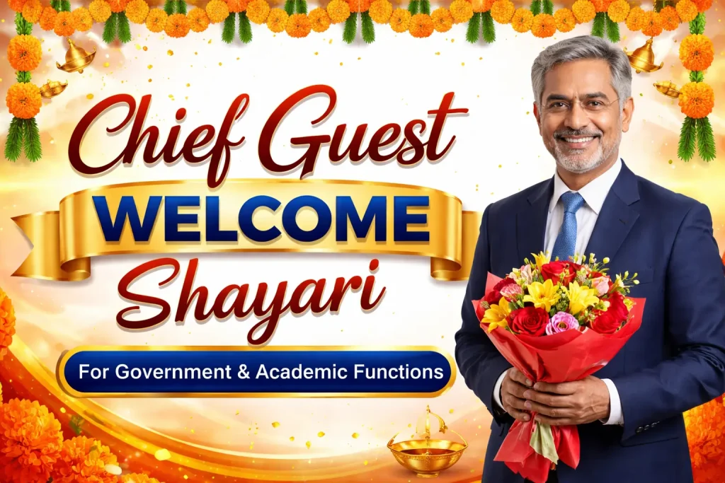 Chief Guest Welcome Shayari for Government and Academic Functions