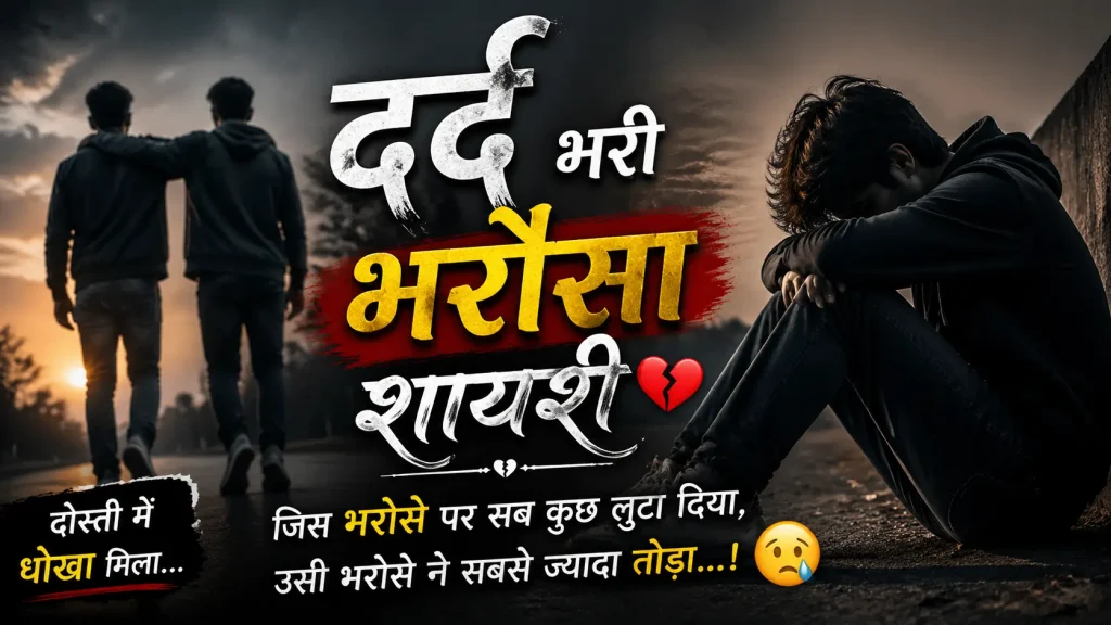 Dard Bhari Bharosa Shayari for Friends
