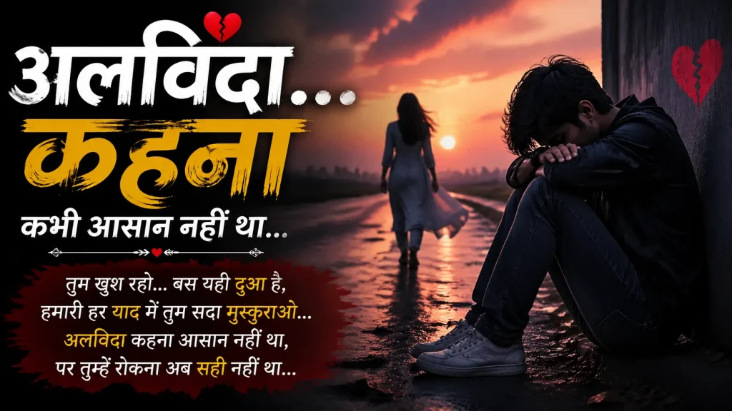 Emotional Alvida Shayari for Lovers
