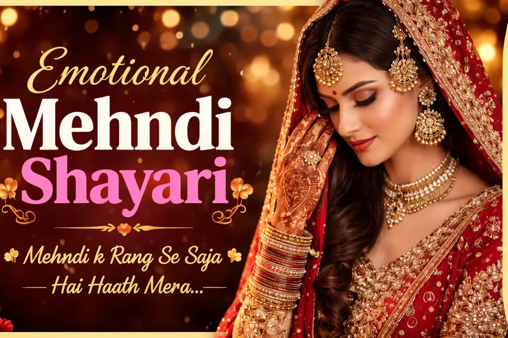 Emotional Mehndi Shayari for Bride